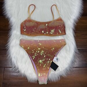 Gianni Bini Dannijo Small / XS Sequin‎ Frankie Top Frida Bikini Bottom Swimsuit